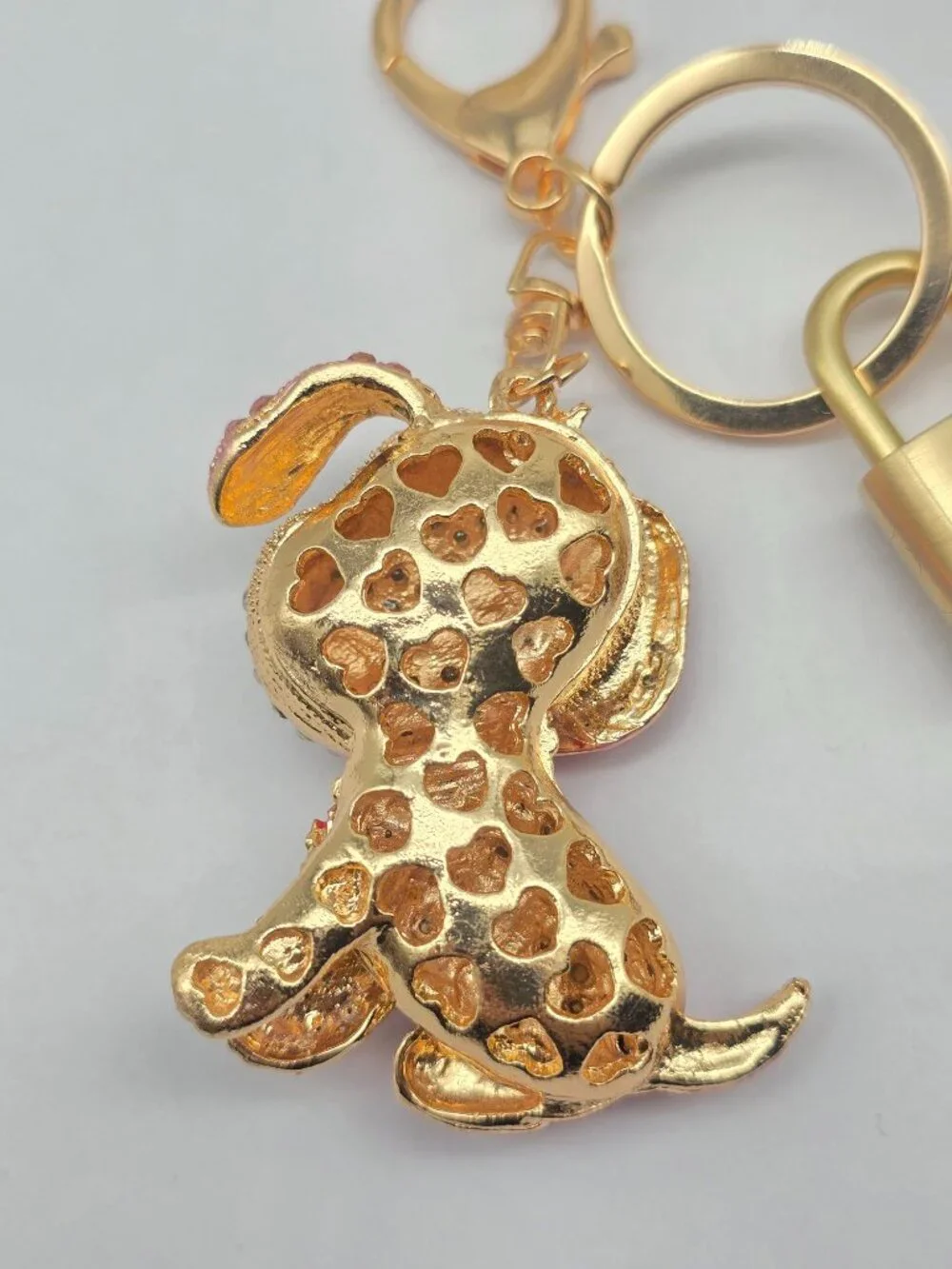 Authentic Louis Vuitton Gold Lock 🔒 Unbranded Dog Keychain Bag Charm LV